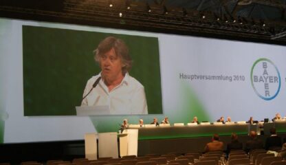 [Marlis Elsen] Rede auf der Bayer- Hauptversammlung am 30.4.2010 im Namen und im Auftrag der Familienheimsiedlung Lehmkuhler Weg e.V.