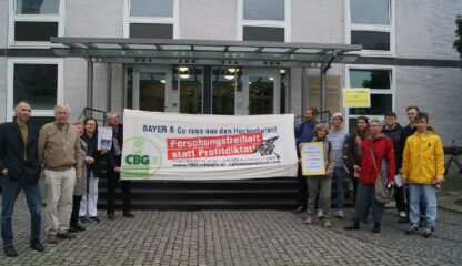 Gegen die Uni-Kooperationen der BAYER AG