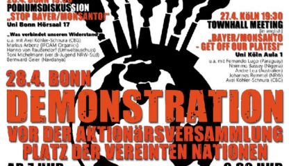 [BAYER HV 2017] Hauptversammlung 2017 – Stop BAYER/Monsanto!