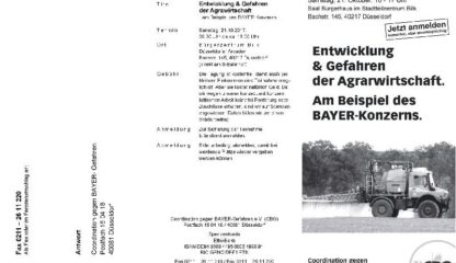 Jahrestagung 2017: Entwicklung & Gefahren der Agrarwirtschaft am Beispiel des BAYER-Konzerns