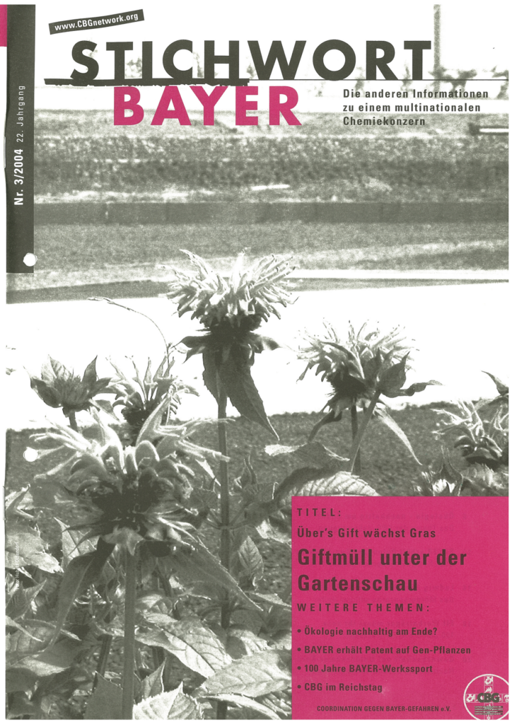 03/2004: Giftmüll unter der Gartenschau