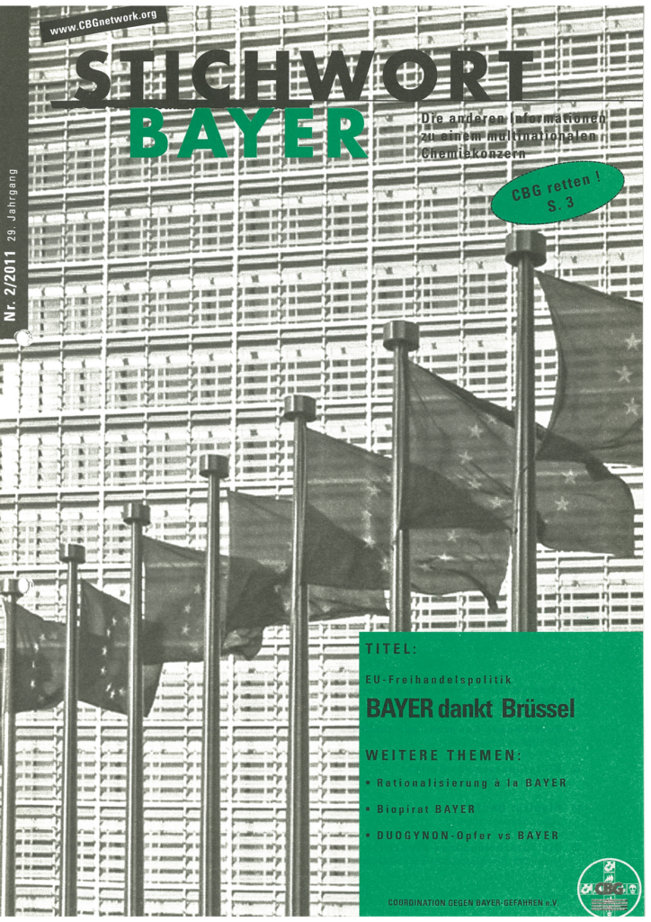 02/2011: BAYER dankt Brüssel
