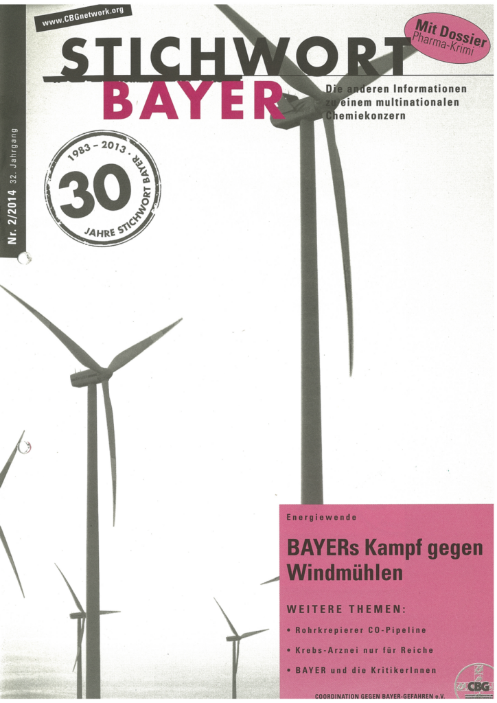 02/2014: BAYERs Kampf gegen Windmühlen