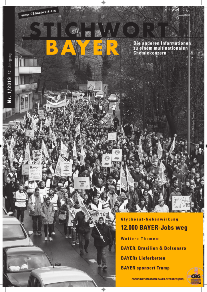 01/2019: 12.000 BAYER Jobs weg
