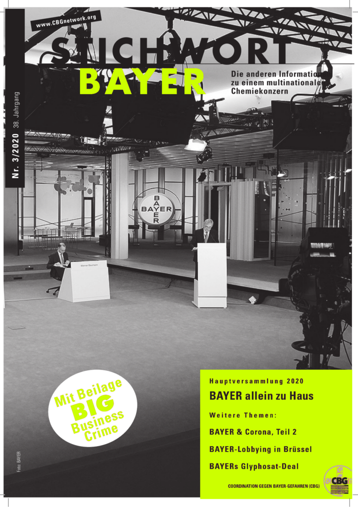 03/2020: BAYER allein zu Haus